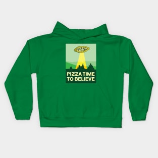 Pizza Time To Believe Kids Hoodie